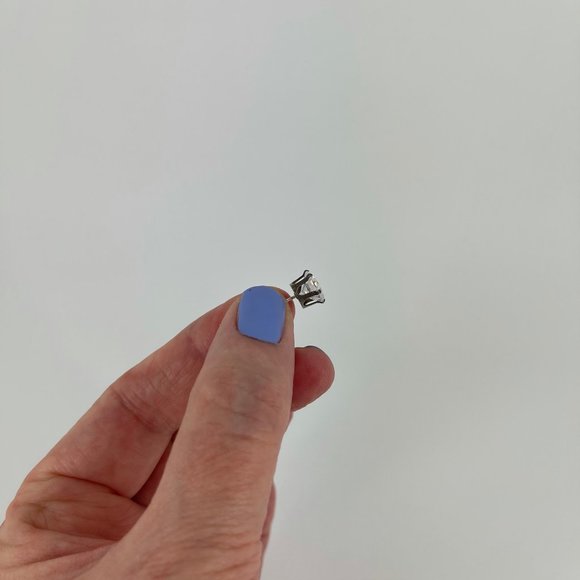 VINTAGE 💎 925 STERLING CZ . ALR 2 CARAT STUD POST SINGLE EARRING . FAUX DIAMOND - Picture 9 of 17